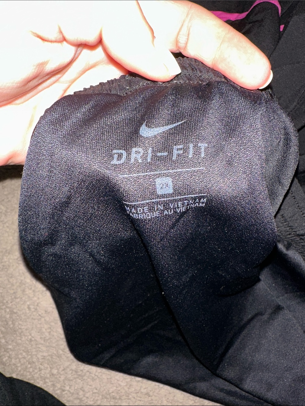 Nike Women’s Black Running Shorts with Pink Trim - Picture 6 of 6